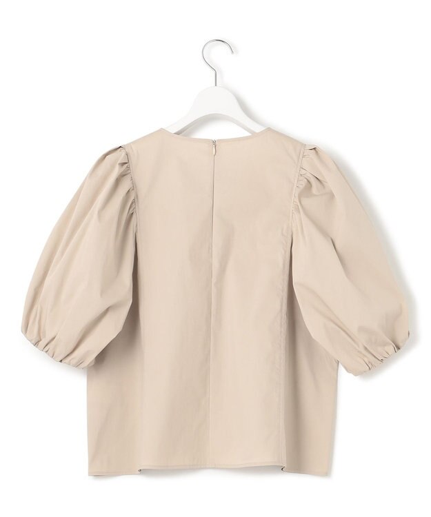 23区 L 【一部店舗限定/洗える】ハイカウントウェザーストレッチ パフスリーブ ブラウス ベージュ系
