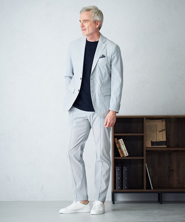 JOSEPH ABBOUD 【ポケッタブル/ストレッチ/ECO撥水】アクティブレジャー ジャケット ライトグレー系