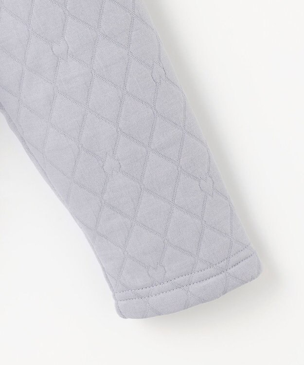 組曲 KIDS 【150-160㎝】ハートキルトジャガード トレーナー サックス系