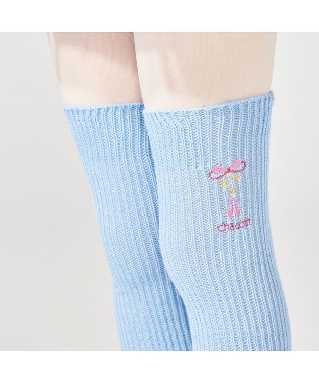 Chacott キッズ レッグウォーマー サックスブルー
