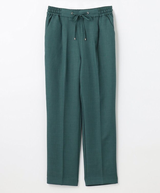 ANY L 【セットアップ対応/ウエストゴム】イージィケア美脚テーパードパンツ グリーン