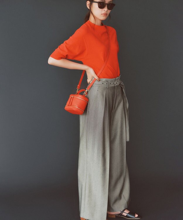 uncrave ヘリンボーンスーツ ワイドパンツ（uncrave WHITE） へリンボーンブラック