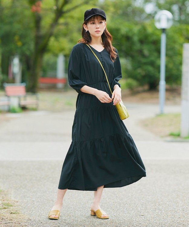 Tiaclasse バックリボンキャップ ブラック