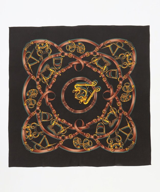 23区 ベルトandビット柄 ストール グレー系