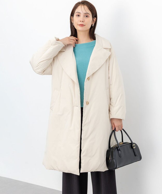 オンワード 組曲 フード付き ダウンジャケット アイボリー 美品 150-170㎝】ロング ダウンコート / 組曲 KIDS | ファッション