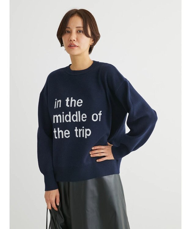 Green Parks もちやわ　ロゴニットプルオーバー Navy