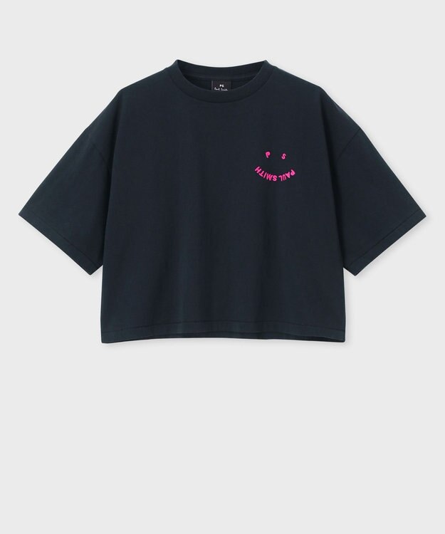 Paul Smith Happy クロップド 半袖Tシャツ ネイビー