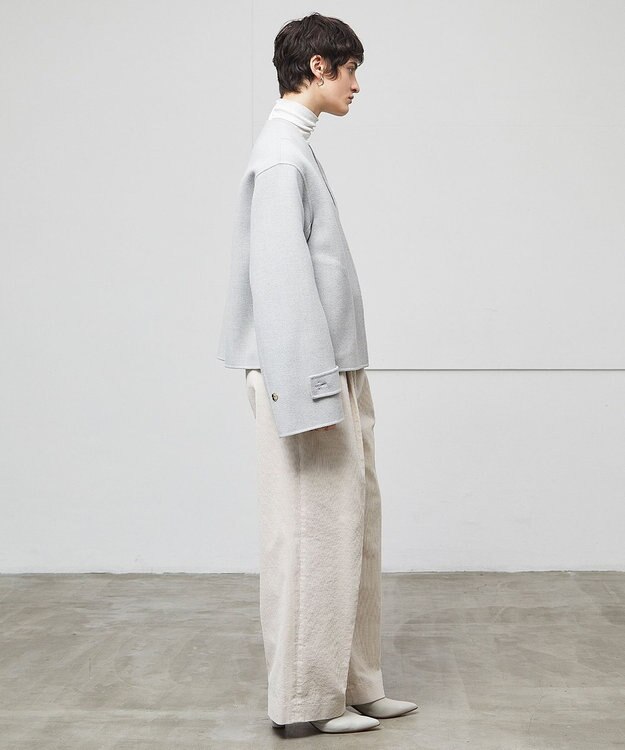 BEIGE， 【洗える】PASTEUR / ウエストベルト付きコーデュロイパンツ Ecru