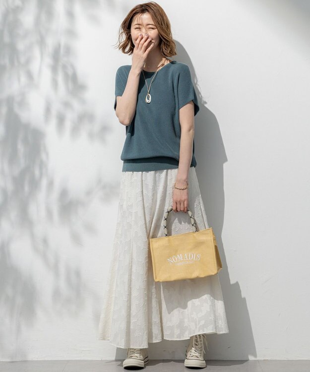 23区 S 【SLOW/一部店舗限定】コットンジャカード スカート アイボリー系