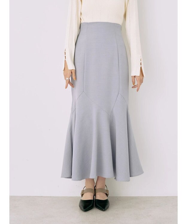 earth music&ecology キレイラインマーメイドスカート Blue