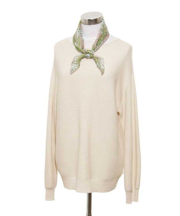 MOONBAT 【WEB限定】PAUL & JOE ACCESSOIRES シルクシフォンスカーフ 58×58cm オリーブグリーン(Hide and seek in the flowers)