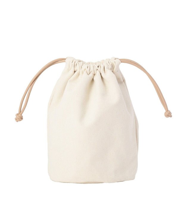 AMERICAN HOLIC 【2点セット】巾着付PVCバッグ Beige