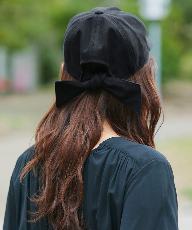 Tiaclasse バックリボンキャップ ブラック