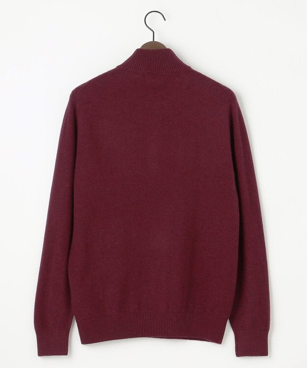 JOSEPH ABBOUD 【キングサイズ】カシミヤブレンド ハイネック ZIP プルオーバーニット ワイン系