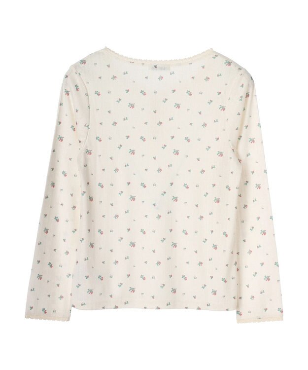 earth music&ecology アイレットジャガードタイトプルオーバー Red