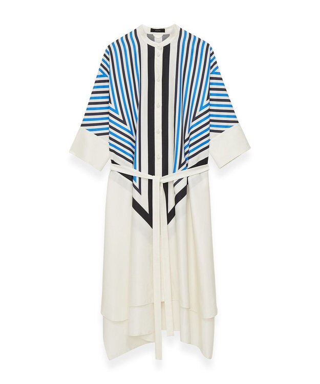 JOSEPH クレットプリント　シャツドレス Navy combo