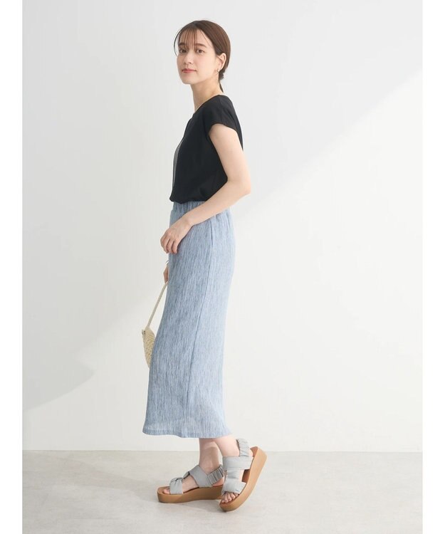 Green Parks フラワーフォトコンパクトプルオーバー Black