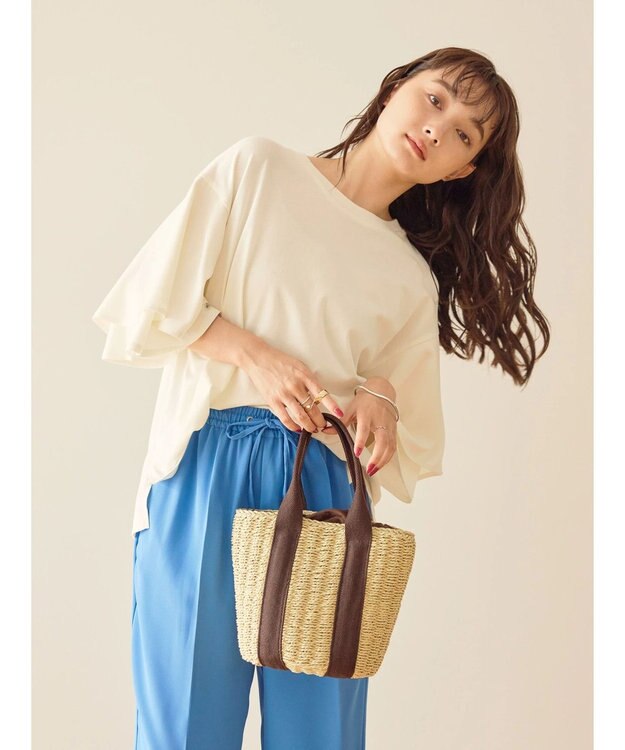 AMERICAN HOLIC 異素材スリーブプルオーバー Off White