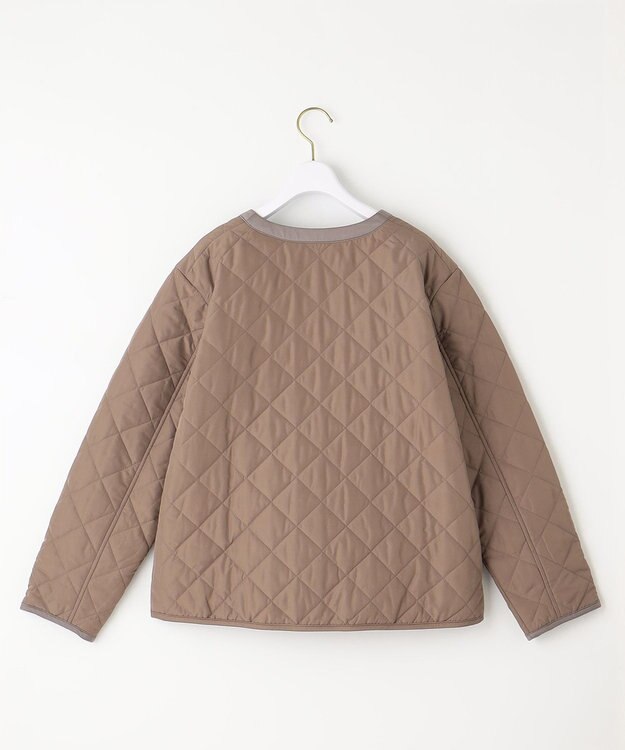 ANY SIS S 【洗える】レディトリミングキルト ブルゾン モカ