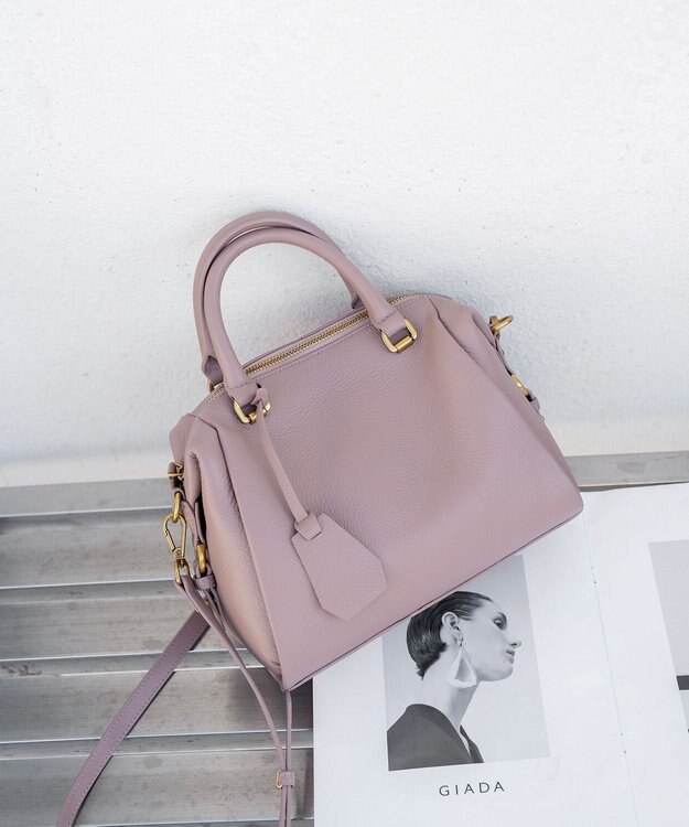 style code [Lyrss]牛革　ボストンバッグ ラベンダー