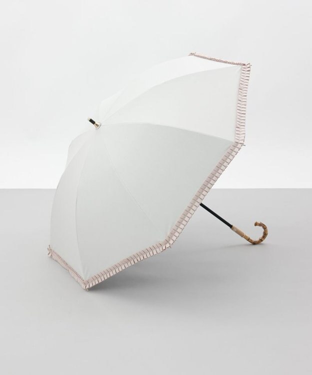 AURORA 【 BLAO（ブラオ）】ギャザーフリル晴雨兼用傘(長傘) シルバーグレー