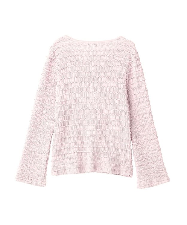 earth music&ecology 【予約】シャーリングカットカーディガン ピンク