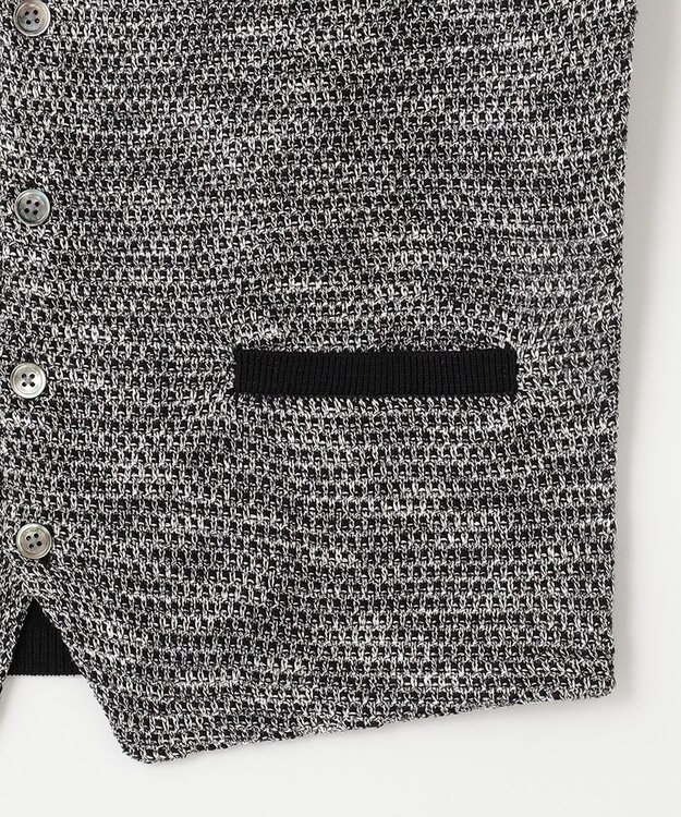 JOSEPH ABBOUD 【キングサイズ・清涼感/軽い/洗える】 スラブギマニットベスト ブラック系