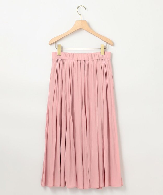 組曲 S 【WEB限定】ギャザーライトデシン スカート ピンク系