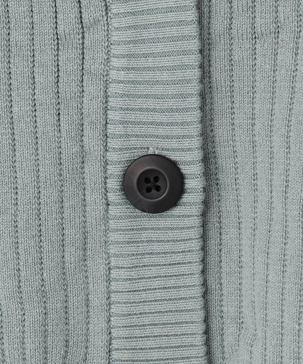 Feroux 【洗える】ペプラム カーディガン ライトグリーン系