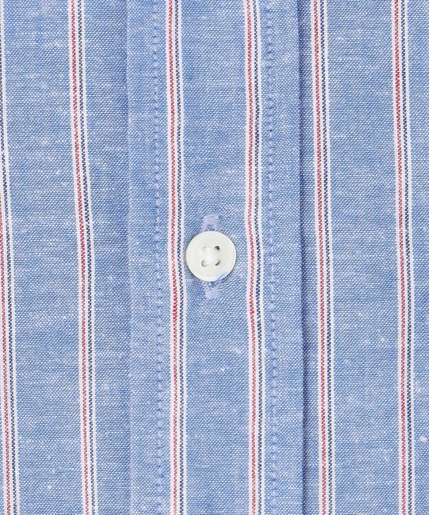 J.PRESS MEN 【WEB・一部店舗限定】コットンリネンストライプシャツ ダルブルー系1