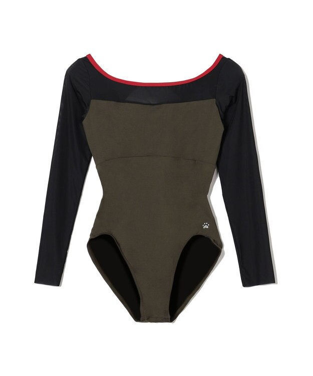 Chacott 【MADOKA SUGAI】ロングスリーブレオタード カーキ