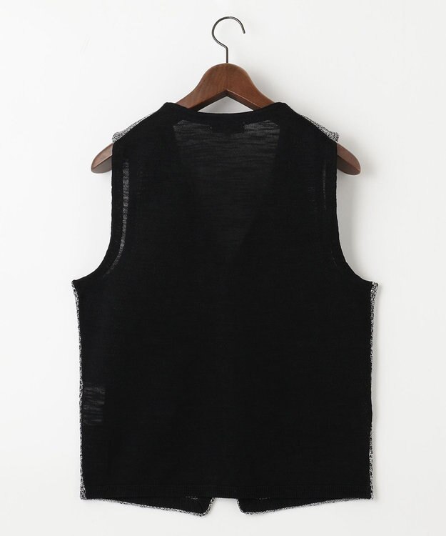 JOSEPH ABBOUD 【キングサイズ・清涼感/軽い/洗える】 スラブギマニットベスト ブラック系