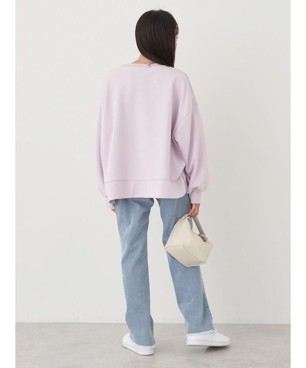 earth music&ecology サイドボタンダンボールプルオーバー Light Pink