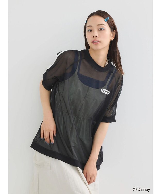 Green Parks オズワルド／メッシュラインプルオーバー Black