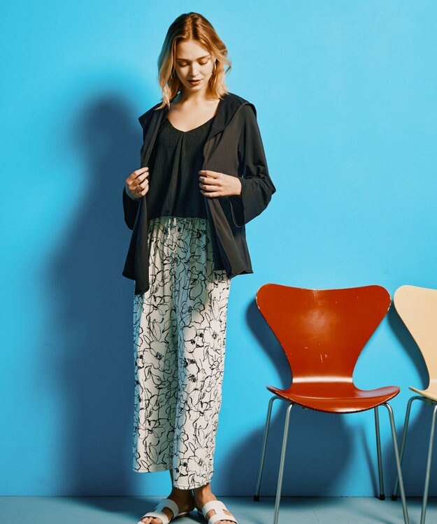 San-ai Resort（三愛水着楽園） 【UPF50＋】【吸水速乾】フーディ羽織り　M　　【San-ai Resort（サンアイリゾート）】 ブラック