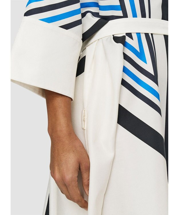 JOSEPH クレットプリント　シャツドレス Navy combo