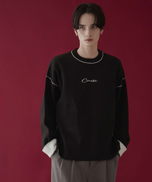 WEGO アウトリンキングニットプルオーバー