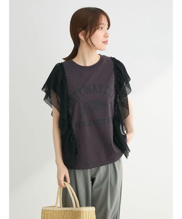 Green Parks ・ＳＵＧＡＲ　ＳＰＯＯＮ　ＴＩＧＥＲｐｔラッフルフレンチＴ Charcoal Gray