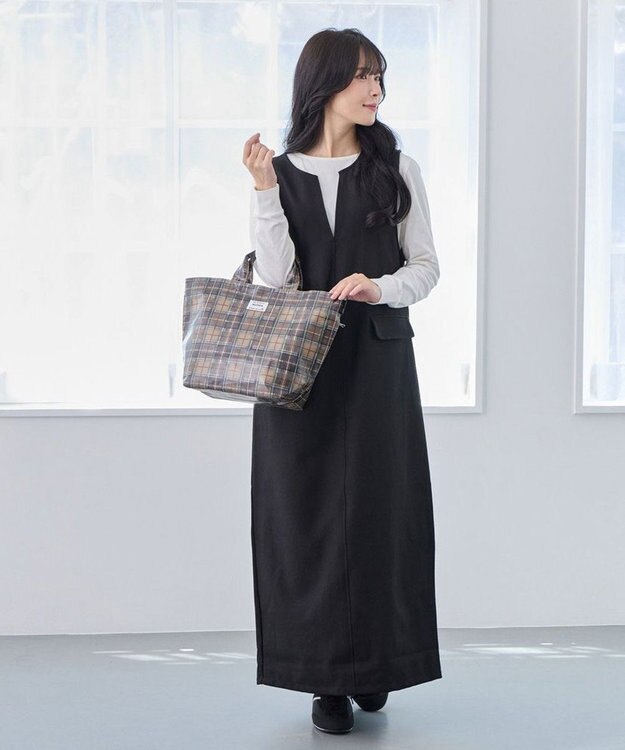 ROOTOTE 3608【ラミネート加工】EU.デリ.ラミネート-T 03：チェック・ブラウン