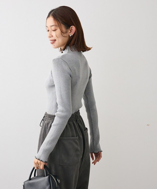 Green Parks ・ＡＮＤＳＥＡＲＣＨ　メランジリブハイネックニット Gray