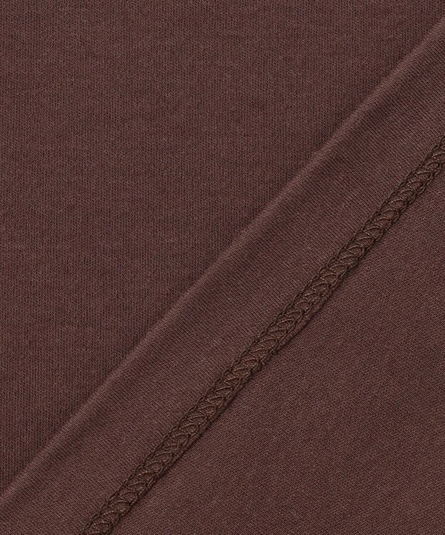 Feroux 【汗ジミが目立たない・洗える】チュール袖パフスリーブ Tシャツ ダークブラウン系