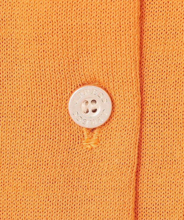 J.PRESS LADIES S 【洗える】BASIC HT COTTON クルーネック カーディガン オレンジ系