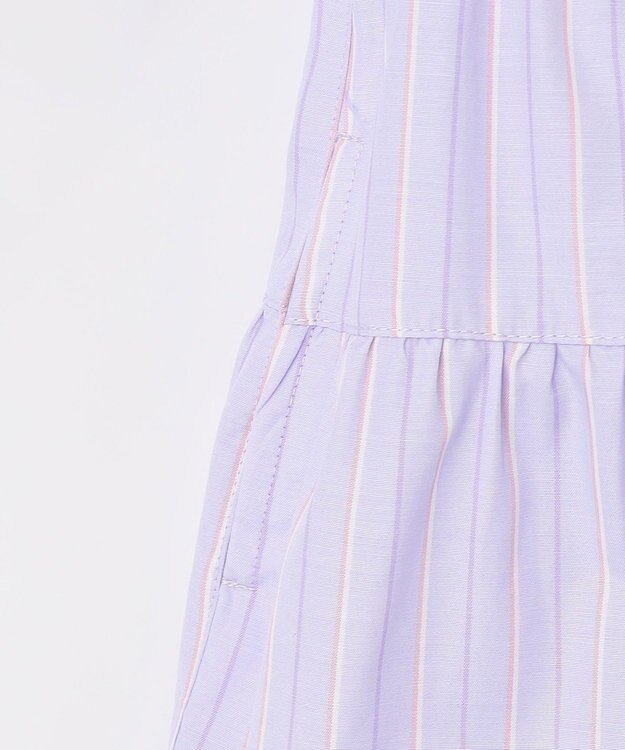 ANY KIDS ストライプ シャツ ワンピース マルチストライプ