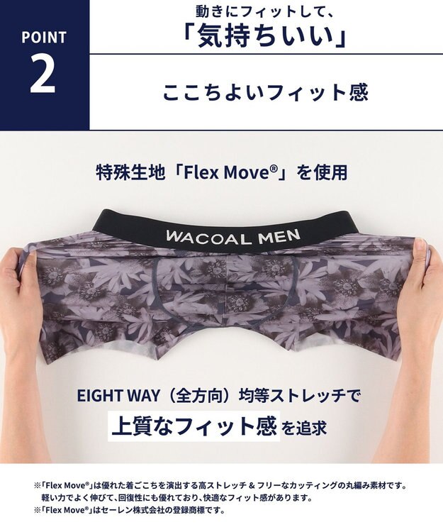 WACOAL MEN ボクサーパンツ 【DREAMS COME TRUE 35th Anniversaryコラボ】 メンズ 下着 【気持ちいいパンツ】 ズレにくい 前閉じ 通気性 吸汗速乾性 抗菌防臭 ドリカム フリーカッティング(裾部分) WT3422 /ワコールメン グレイッシュブルー