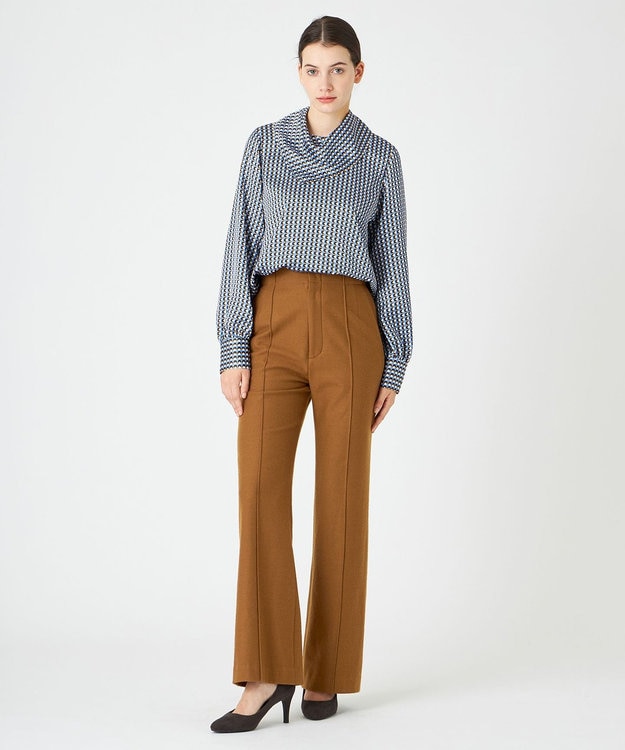 BEIGE， MAZARINE / スリムフレアパンツ L.Brown