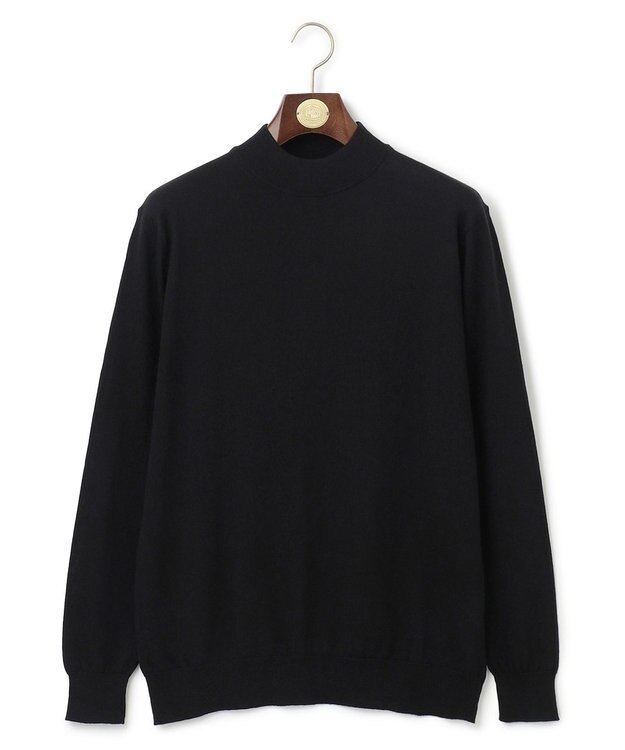 J.PRESS MEN 【WEB限定 / ジャケットインに最適】モックネック ニット ブラック系