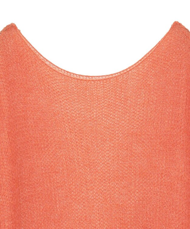 YECCA VECCA 袖シャーリングシアーニット Orange