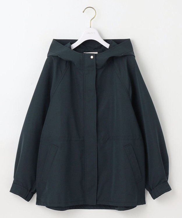 ANY SIS 【撥水・洗える】フーディショート ブルゾン ネイビー