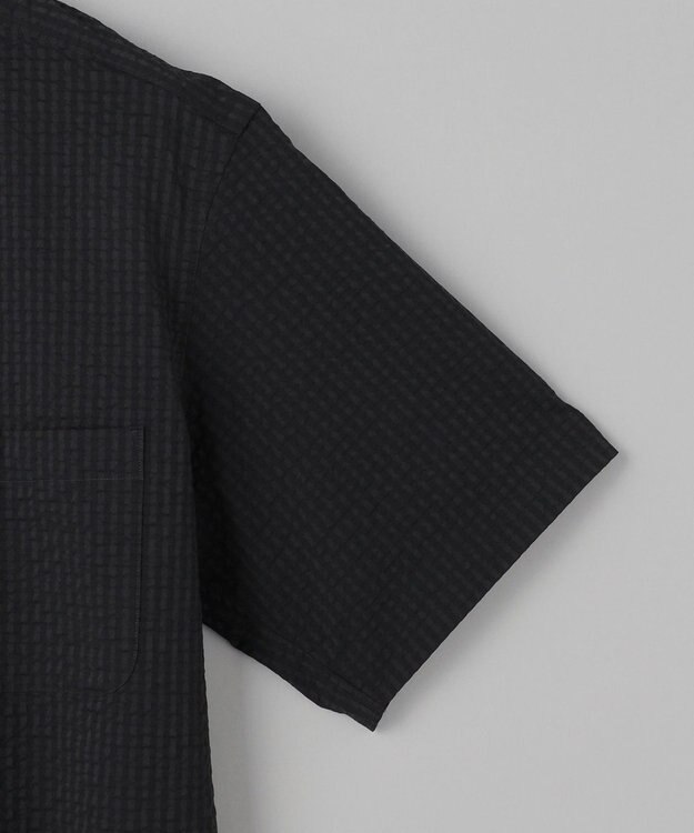 GOTAIRIKU リラックスシルエット【高通気性/吸水速乾】ドッツエアー クールマックスサッカーシャツ ブラック/26年新色