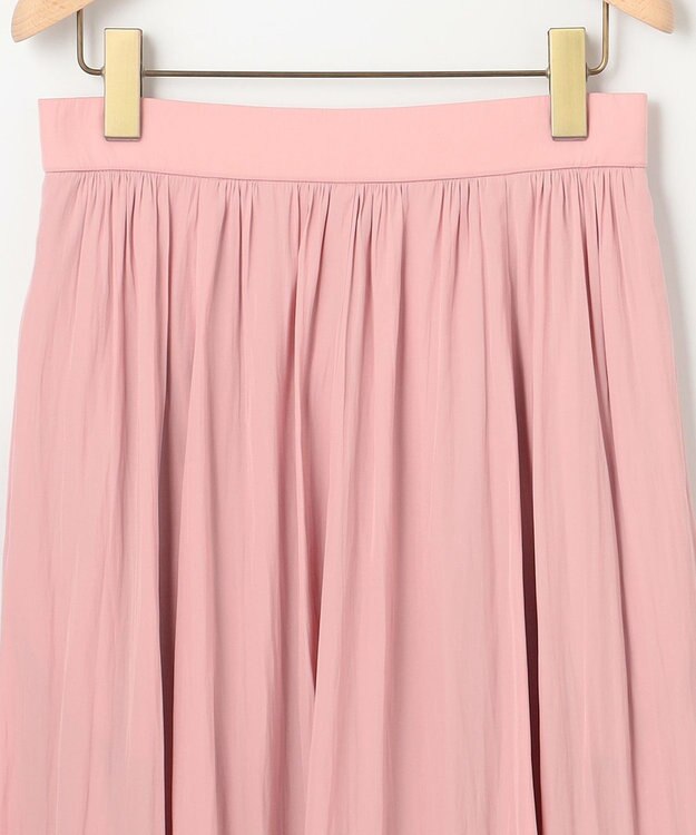 組曲 【WEB限定】ギャザーライトデシン スカート ピンク系